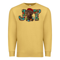 Antique Gold labrador retriever christmas joy Premium Sweatshirt - RanaPortraitStore