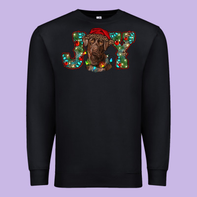 Labrador Retriever Christmas Joy Premium Sweatshirt Designed By Ranaportraitstore