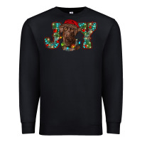 Black labrador retriever christmas joy Premium Sweatshirt - RanaPortraitStore
