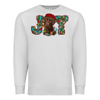 Dove Grey labrador retriever christmas joy Premium Sweatshirt - RanaPortraitStore