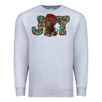 Heather Grey labrador retriever christmas joy Premium Sweatshirt - RanaPortraitStore