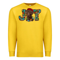 Lemon labrador retriever christmas joy Premium Sweatshirt - RanaPortraitStore