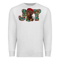Oatmeal Heather labrador retriever christmas joy Premium Sweatshirt - RanaPortraitStore