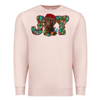 Pale Pink labrador retriever christmas joy Premium Sweatshirt - RanaPortraitStore