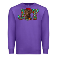 Purple labrador retriever christmas joy Premium Sweatshirt - RanaPortraitStore