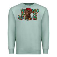 Seafoam labrador retriever christmas joy Premium Sweatshirt - RanaPortraitStore