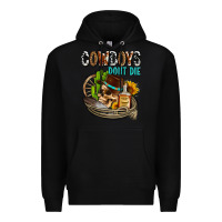 Black cowboys don't die Premium Hoodie - AdoDesignShop