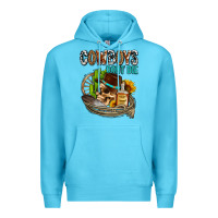 Ocean Blue cowboys don't die Premium Hoodie - AdoDesignShop