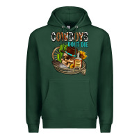 Sports Green cowboys don't die Premium Hoodie - AdoDesignShop