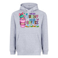 Heather Grey some bunny needs coffee with gnomes Heavyweight Hoodie - Zillion Design Studio