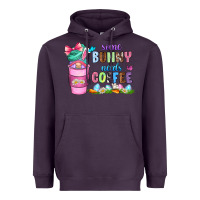 Plum some bunny needs coffee with gnomes Heavyweight Hoodie - Zillion Design Studio