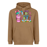 Toasted Coconut some bunny needs coffee with gnomes Heavyweight Hoodie - Zillion Design Studio
