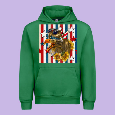 Mullet Eagle Seamless Pattern Urban Hoodie Designed By Bundleandbundleshop