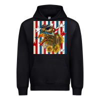 Foreset Green mullet eagle seamless pattern Urban Hoodie - BundleAndBundleShop