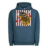 Pigment Midnight Navy mullet eagle seamless pattern Urban Hoodie - BundleAndBundleShop