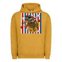 Pigment Peanut Butter mullet eagle seamless pattern Urban Hoodie - BundleAndBundleShop