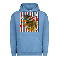 Pigment Pebble Blue mullet eagle seamless pattern Urban Hoodie - BundleAndBundleShop