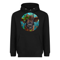 Black Calf Christmas Heavyweight Hoodie - RanaPortraitStore