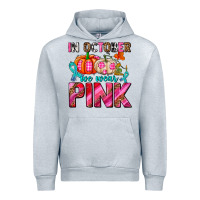 Heather Grey in october we wear pink with pumpkins Urban Hoodie - AdoDesignShop