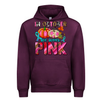 Mauve Wine in october we wear pink with pumpkins Urban Hoodie - AdoDesignShop