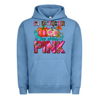 Pigment Pebble Blue in october we wear pink with pumpkins Urban Hoodie - AdoDesignShop