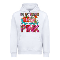 White in october we wear pink with pumpkins Urban Hoodie - AdoDesignShop