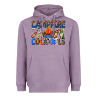 Lavender campfire and cocktails Heavyweight Hoodie - texasbilliewilder