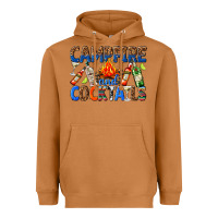 Meerkat campfire and cocktails Heavyweight Hoodie - texasbilliewilder
