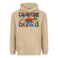 Mushroom campfire and cocktails Heavyweight Hoodie - texasbilliewilder