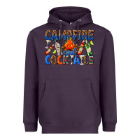 Plum campfire and cocktails Heavyweight Hoodie - texasbilliewilder