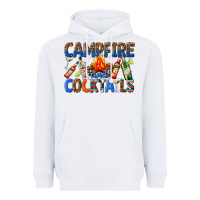 White campfire and cocktails Heavyweight Hoodie - texasbilliewilder