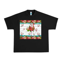 Black flamingo with tropical flowers Urban Heavy Tee - Artiststas
