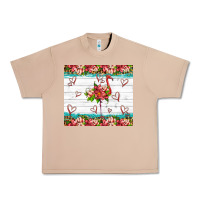 Burro flamingo with tropical flowers Urban Heavy Tee - Artiststas
