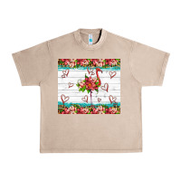 French Oak flamingo with tropical flowers Urban Heavy Tee - Artiststas