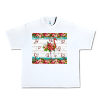 White flamingo with tropical flowers Urban Heavy Tee - Artiststas