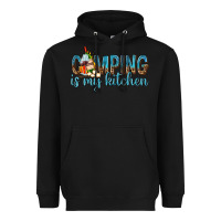 Black camping is my kitchen with wine Heavyweight Hoodie - texasbilliewilder