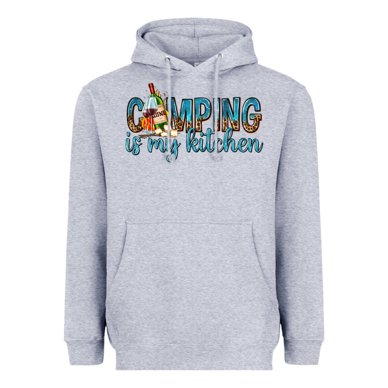 Camping Is My Kitchen With Wine Heavyweight Hoodie by texasbilliewilder | Teevron
