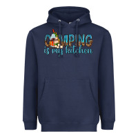 Navy camping is my kitchen with wine Heavyweight Hoodie - texasbilliewilder