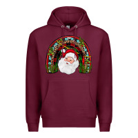 Burgundy santa rainbow Premium Hoodie - JahusDesignShop