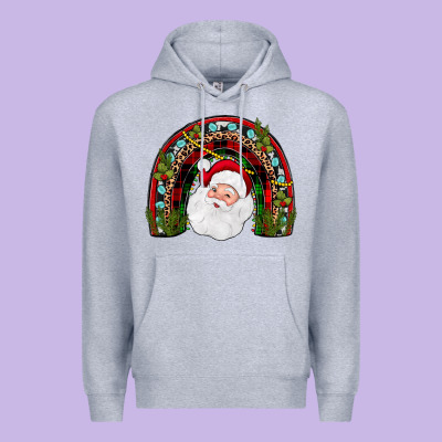 Santa Rainbow Premium Hoodie Designed By Jahusdesignshop