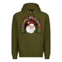 Army Green santa rainbow Premium Hoodie - JahusDesignShop