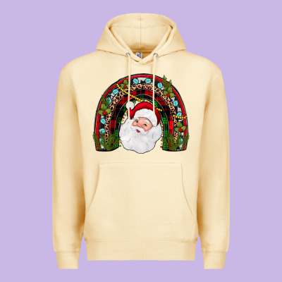 Santa Rainbow Premium Hoodie Designed By Jahusdesignshop
