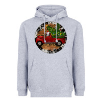 Heather Grey Farm Truck Christmas Heavyweight Hoodie - RanaPortraitStore