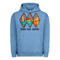Pigment Pebble Blue teach love inspire Urban Hoodie - JahusDesignShop