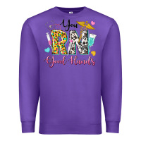 Purple you rn good hands Premium Sweatshirt - texasbilliewilder