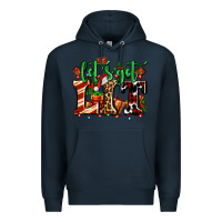 Navy lets get lit with Christmas Premium Hoodie - AdoDesignShop