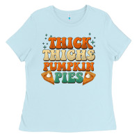 Baby Blue thick thighs pumpkin pies Ladies Tee - BarkalooDesign