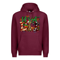 Burgundy lets get lit with Christmas Premium Hoodie - AdoDesignShop