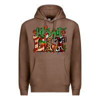 Chestnut lets get lit with Christmas Premium Hoodie - AdoDesignShop