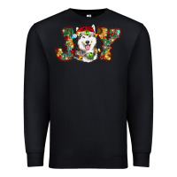 Black husky christmas joy Premium Sweatshirt - RanaPortraitStore